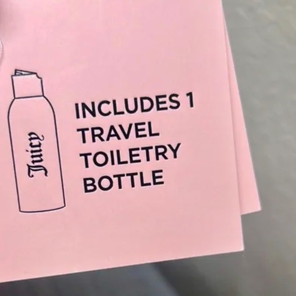 Juicy Couture 🎁Light Pink Embossed Cosmetic Bag NWT🎁 Gift Ready - Picture 7 of 10